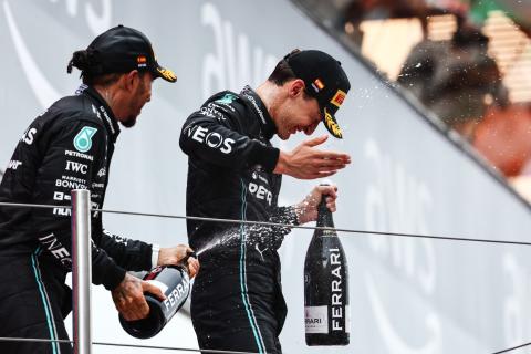 George Russell (GBR), Mercedes AMG F1 and Lewis Hamilton (GBR), Mercedes AMG F1 Formula 1 World Championship, Rd 8,