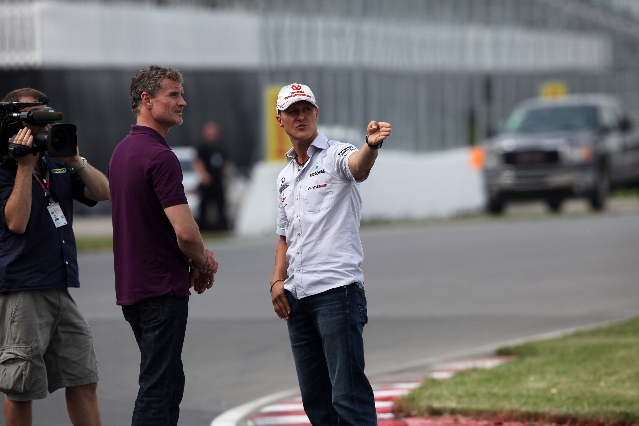 - David Coulthard (GBR) and Michael Schumacher (GER), Mercedes GP Petronas F1 Team, MGP